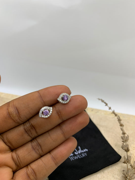 Dazzling Lavender Stud Earring
