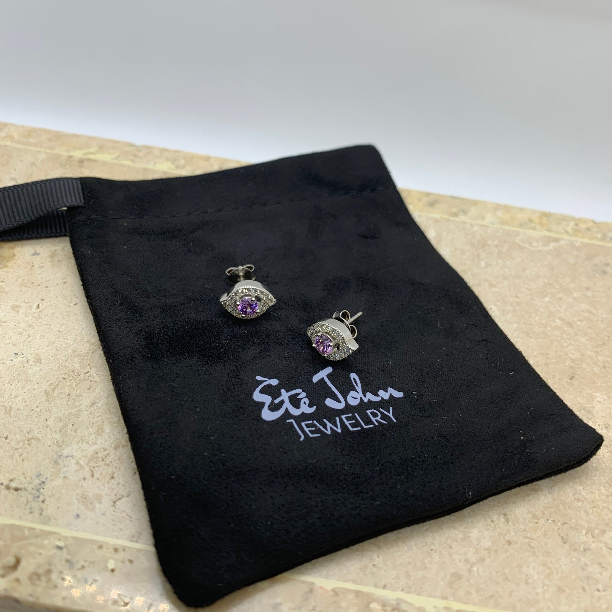 Dazzling Lavender Stud Earring