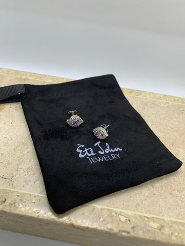 Dazzling Lavender Stud Earring