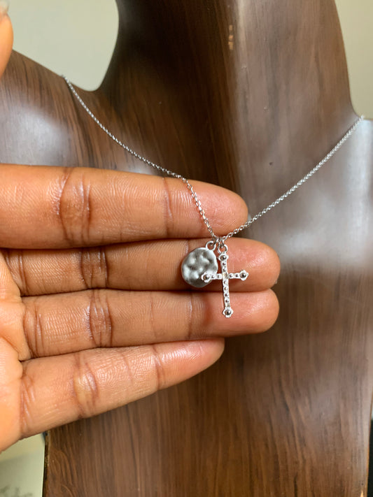 Cross Coin Necklace