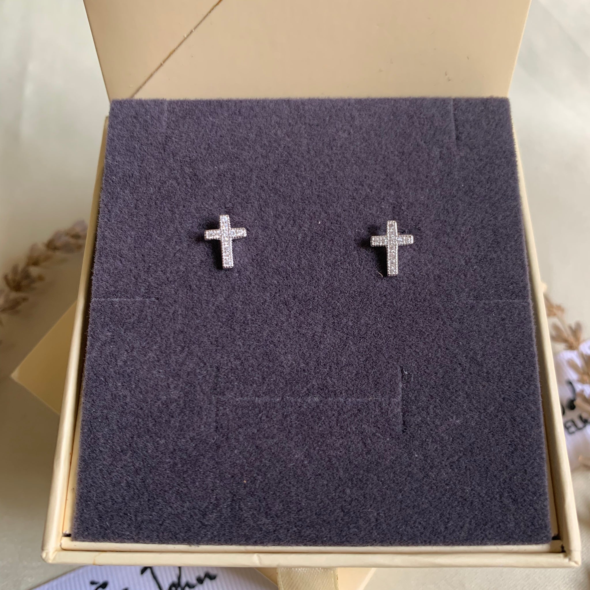 Studded Cross Stud