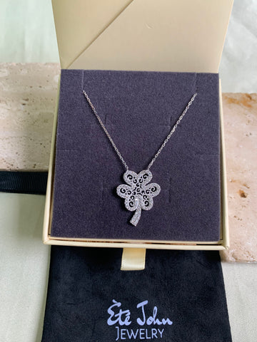 Studded Clover Necklace