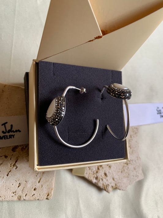 Mother of Pearl Pear Shaped Earrings