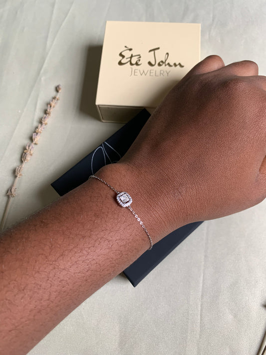 Moissanite square bracelet