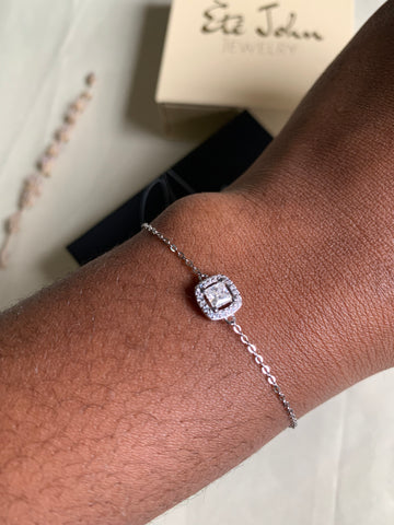 Moissanite square bracelet