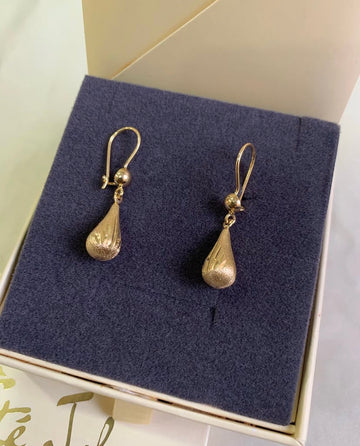 Textured Pear Drop Earring