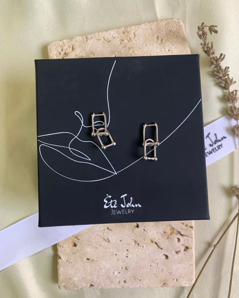 Double Hoop Drop Earring