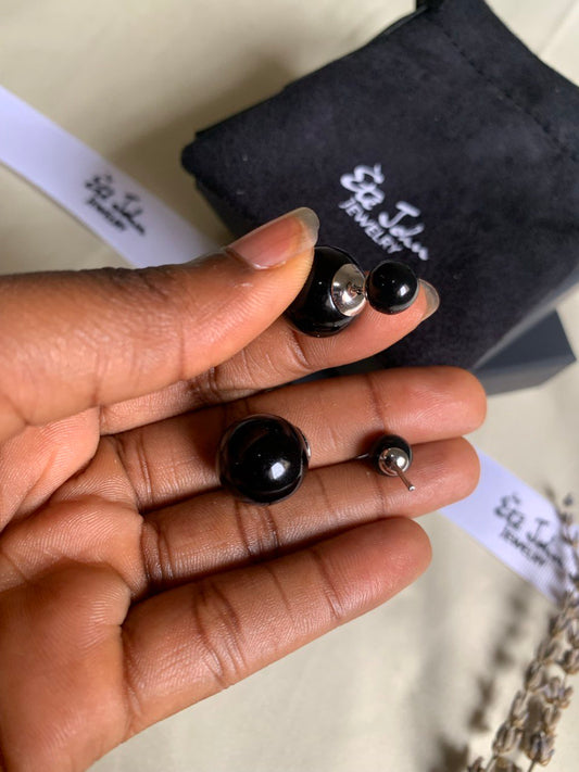 Double sided ball stud earring