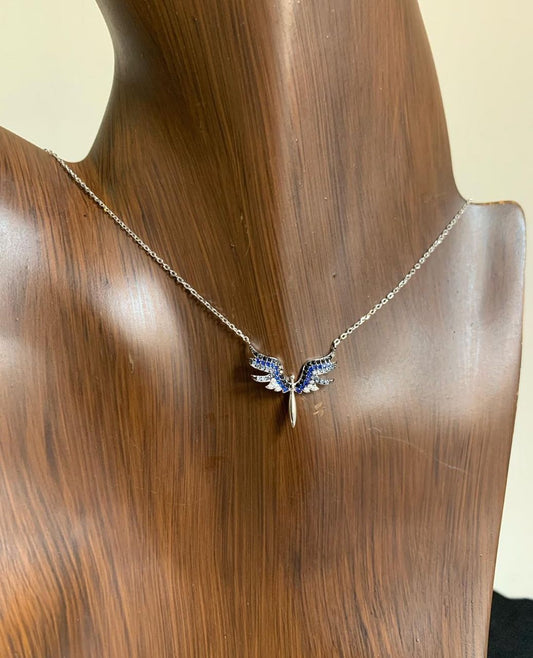 Studded dragonfly necklace